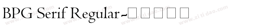 BPG Serif Regular字体转换